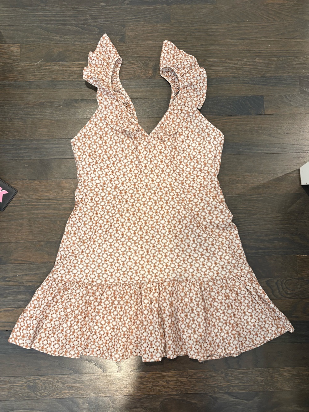 MINKPINK Ruffle V-Neck Mini Dress - Picture 2 of 4